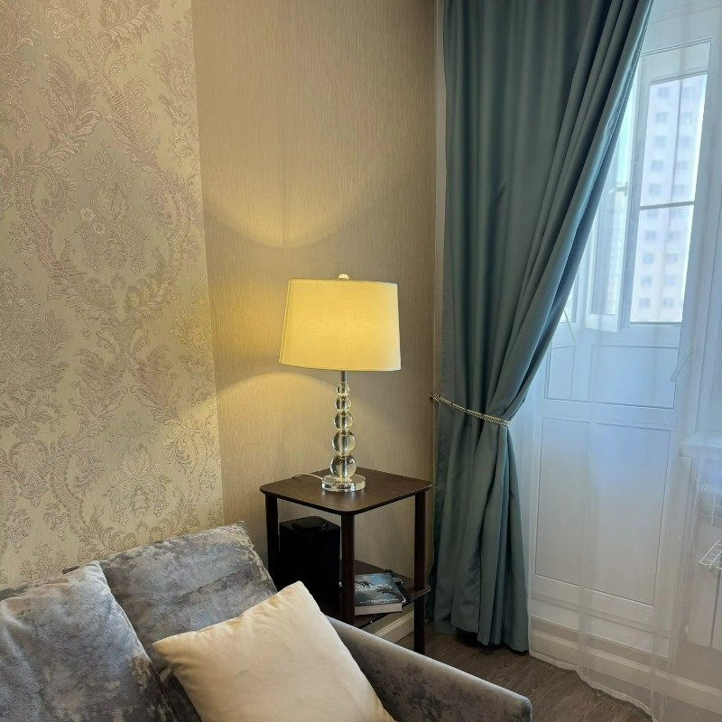Lighting Room Decor Photo - モダンラグジュアリークリスタルデスクランプ 北欧風書斎寝室ベッドサイドライト ミニマリストリビングルーム装飾スタンドランプ LED照明