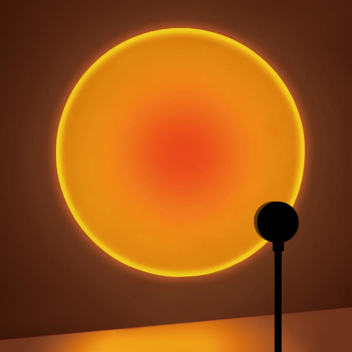 Sunset Lamp Projection - 1個のUSBサンセットプロジェクションランプ、家の装飾用雰囲気ランプ、多角度回転可能、家庭のリビングルームや寝室に最適