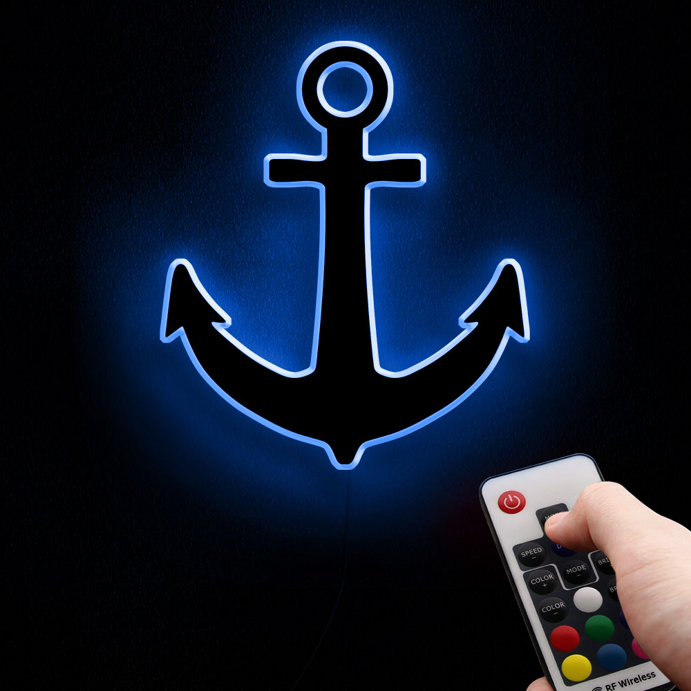 Decor Lighting Anchorage - LEDウォールランプ,アンカーマリン,ナウティカルシップ,7色変更,アクリル,ボールド,ホース,家の装飾用