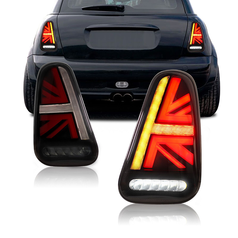 Union Lighting & Decor Collabs - ユニオンジャックスタイルLEDテールライト2個セット新品、ブレーキ・リバース・ターンシグナル付き、BMWミニクーパーR50 R52 R53 2001-2007年式対応