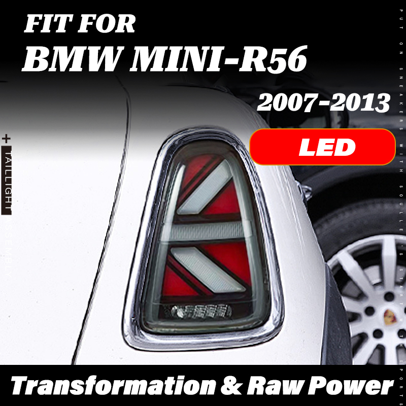 Union Lighting & Decor Collabs - MINI Cooper R56（2007-2013）用F56ユニオンジャックフェイスリフトアップグレードテールライトアセンブリ（シーケンシャルダイナミックブリージングアニメーション付き）