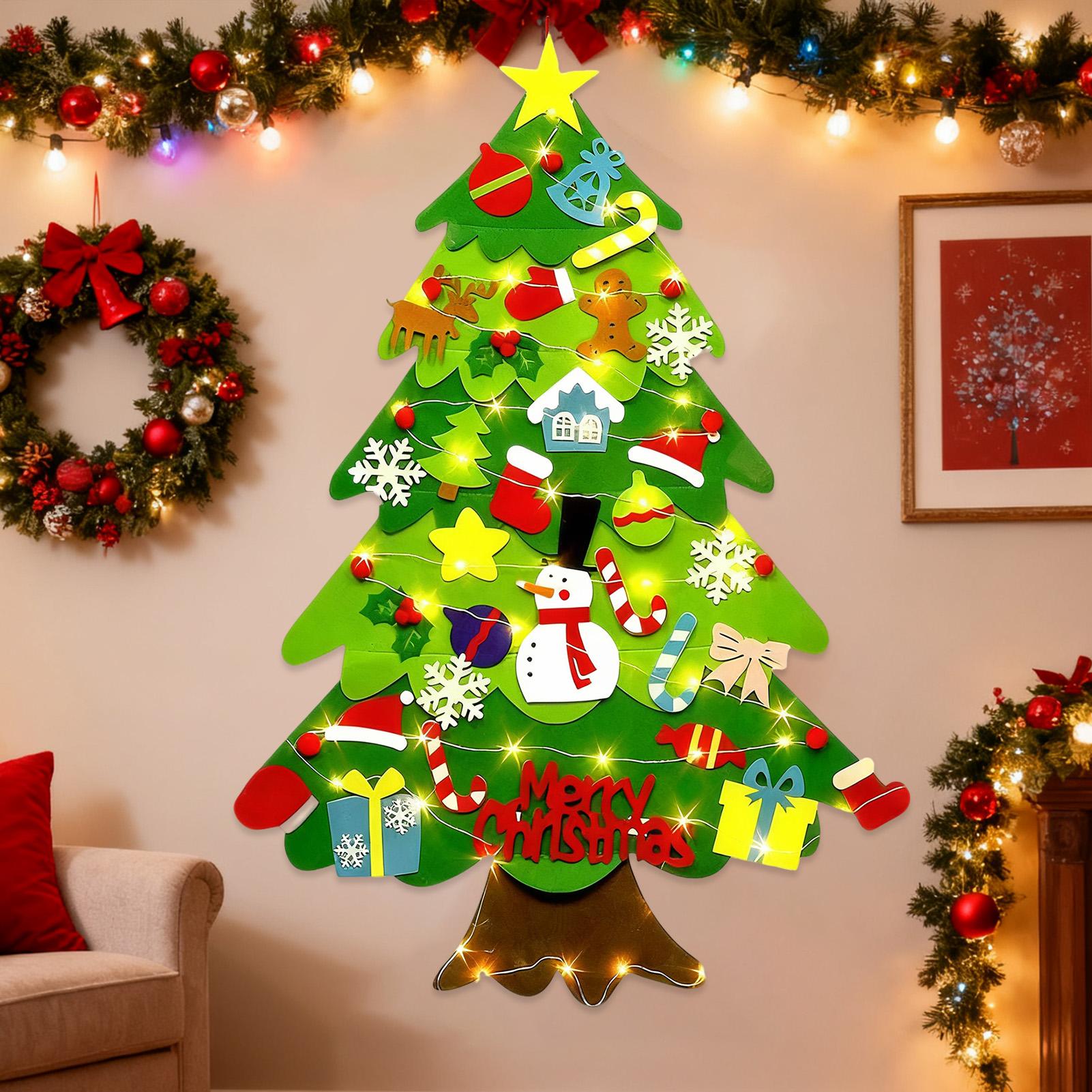 不織布フェルト製クリスマスツリー飾りキット 幼児向け 手作り - Pendant Lighting Christmas Decor のレビューと価格
