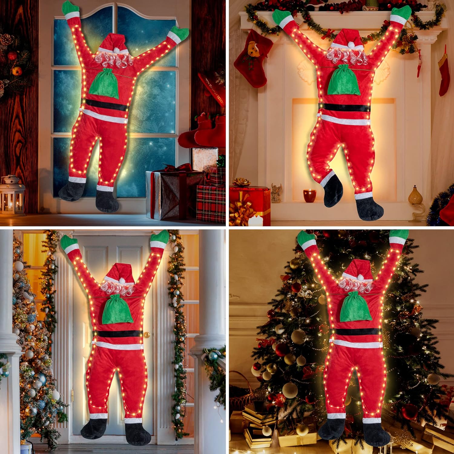 Santa claus Hangingクリスマスデコレーショ - Pendant Lighting Christmas Decor のレビューと価格