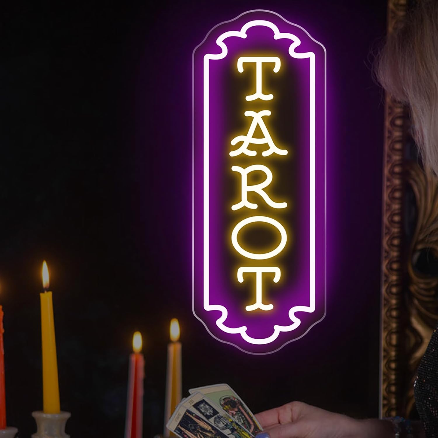 タロットネオンサイン USB電源 神秘的なLEDライト スピ - Lighting Decor For Bedroom のレビューと価格