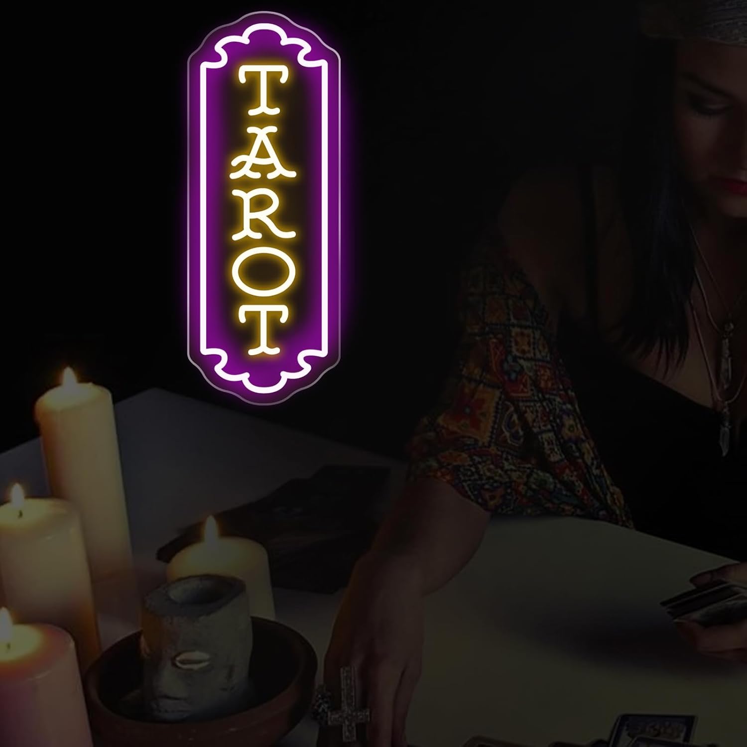 タロットネオンサイン USB電源 神秘的なLEDライト スピ - Lighting Decor For Bedroom のレビューと価格