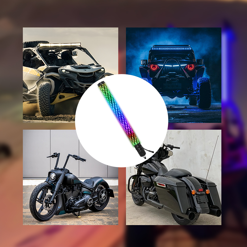 リモコン付きrgb旗竿ライト、LEDホイップ、utv、atv - Decor Kart Lighting のレビューと価格