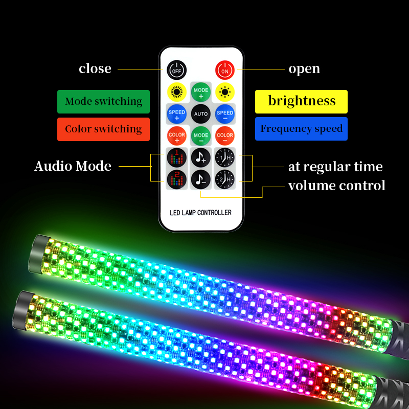 リモコン付きrgb旗竿ライト、LEDホイップ、utv、atv - Decor Kart Lighting のレビューと価格