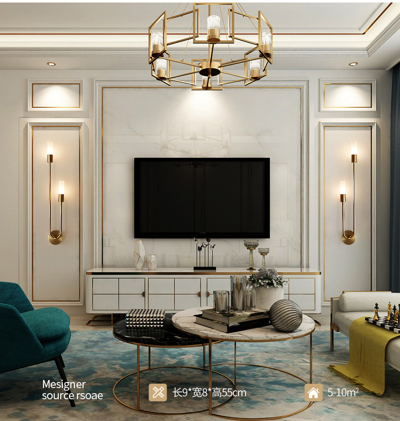 レトロ背景リビングルーム通路寝室ランプベッドサイド北欧クリエ - Lighting Decor For Bedroom のレビューと価格