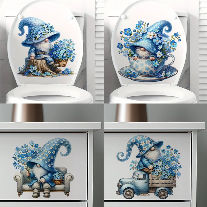 KT322 #   面白いノームのトイレステッカー リビング - Lighting Mcqueen Bedroom Decor のレビューと価格