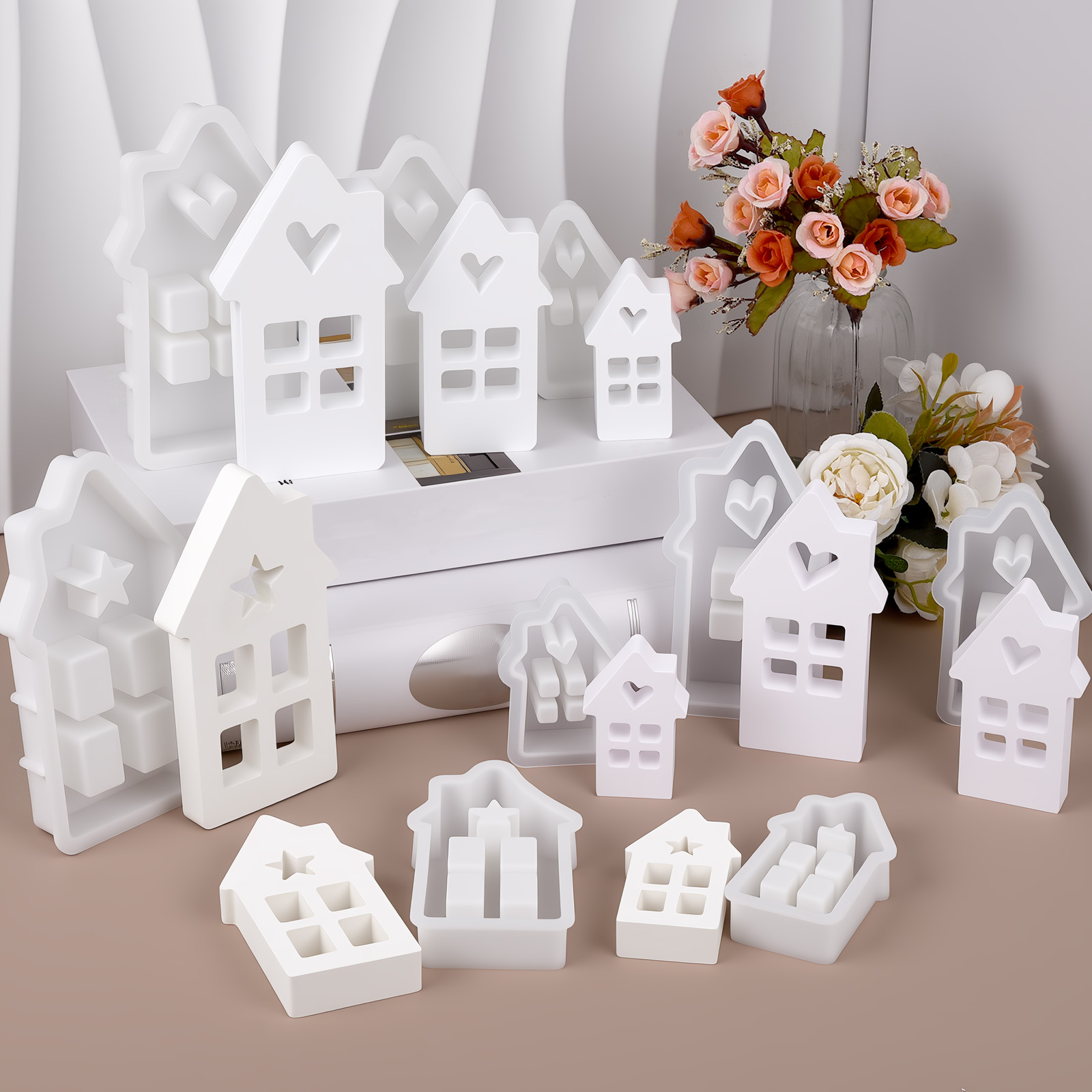 スターハートハウスシリコーン金型ライトハートハウスコンクリー - Lighting Decor House のレビューと価格