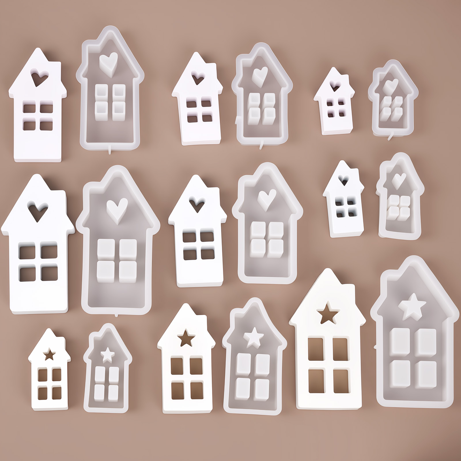 スターハートハウスシリコーン金型ライトハートハウスコンクリー - Lighting Decor House のレビューと価格