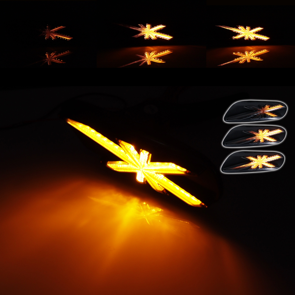 2 個スモークレンズユニオンジャックアンバー LED フェン - Union Lighting & Decor Collabs のレビューと価格