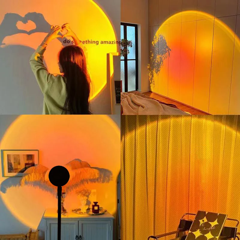 サンセットランプナイトライトマルチカラーサンセットプロジェク - Sunset Lamp Projection のレビューと価格