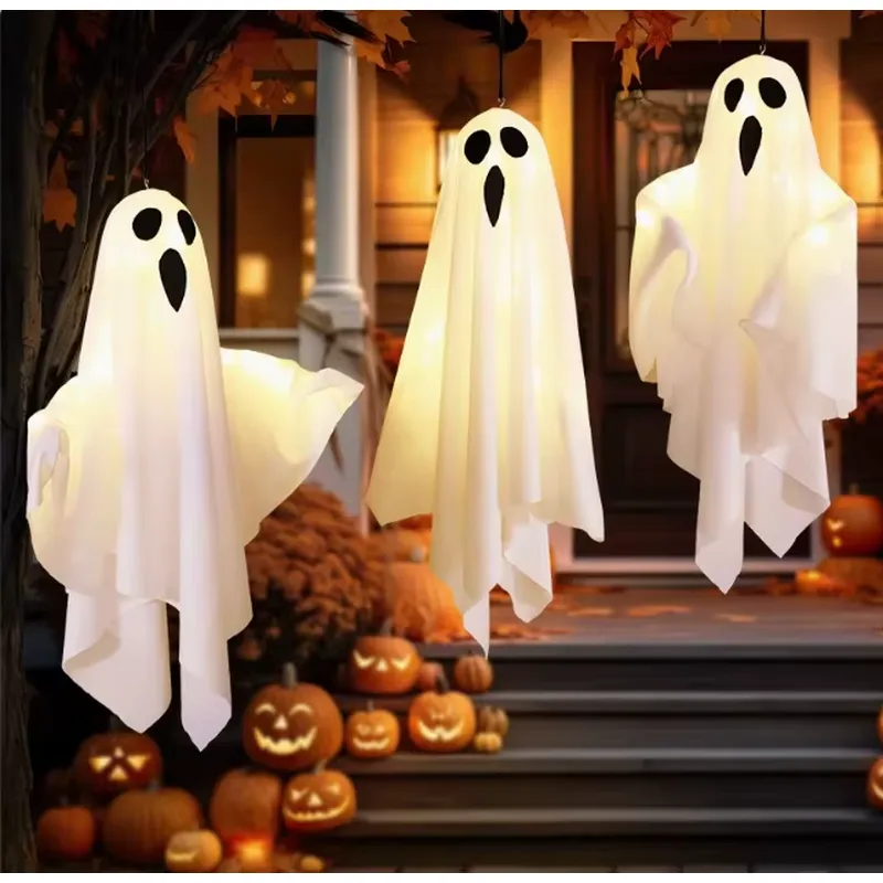 屋内外兼用LEDゴーストクリスマスライト ハロウィン吊り下げ - Pendant Lighting Christmas Decor のレビューと価格