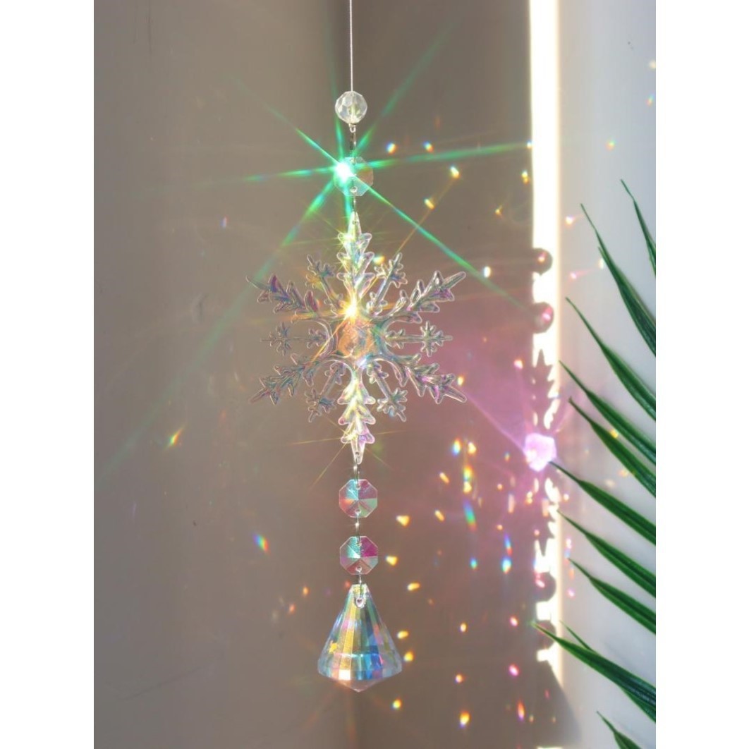 クリエイティブクリスマスカラフルなスノーフレークペンダントア - Pendant Lighting Christmas Decor のレビューと価格