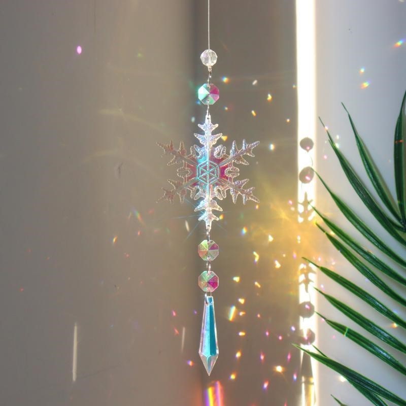 クリエイティブクリスマスカラフルなスノーフレークペンダントア - Pendant Lighting Christmas Decor のレビューと価格