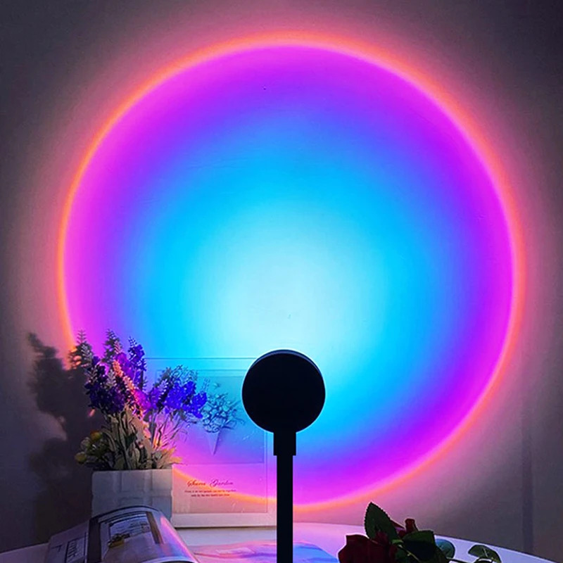 1-4 個のサンセットランプ LED レインボーネオンナイト - Sunset Lamp Projection のレビューと価格