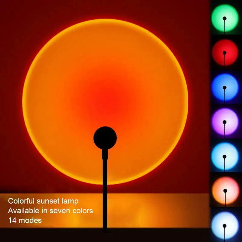 1-4 個のサンセットランプ LED レインボーネオンナイト - Sunset Lamp Projection のレビューと価格
