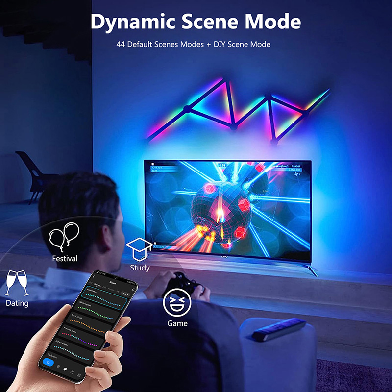 スマートRGBウォールランプ、Bluetoothアプリ接続L - Lighting Decor For Bedroom のレビューと価格