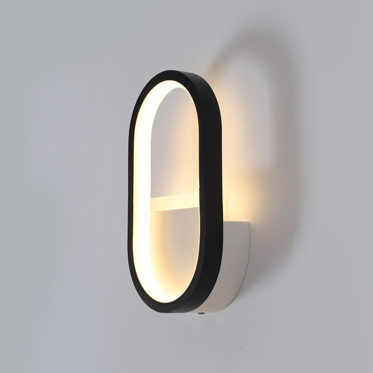 モダンな北欧LEDウォールランプ、ミニマリストブラック幾何学 - Lighting Decor For Bedroom のレビューと価格