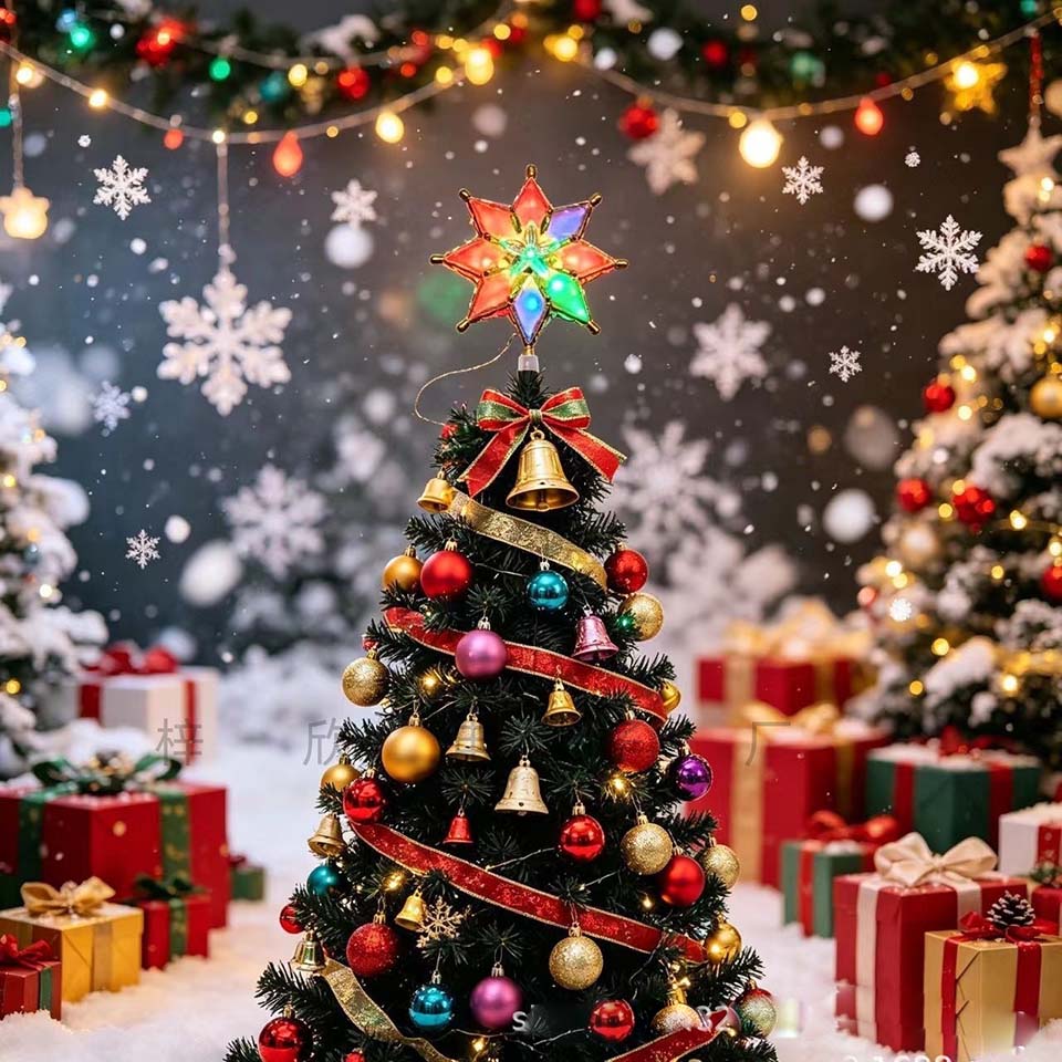 ライト付きスターツリートッパー クリスマスLEDチェーンライ - Pendant Lighting Christmas Decor のレビューと価格