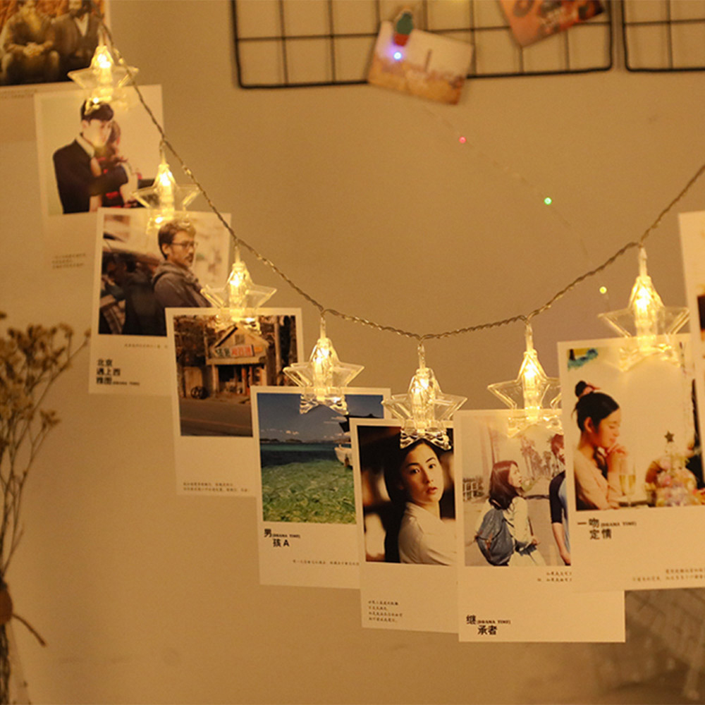 3M 10M LEDスターフォトクリップフェアリーストリング - Lighting Room Decor Photo のレビューと価格