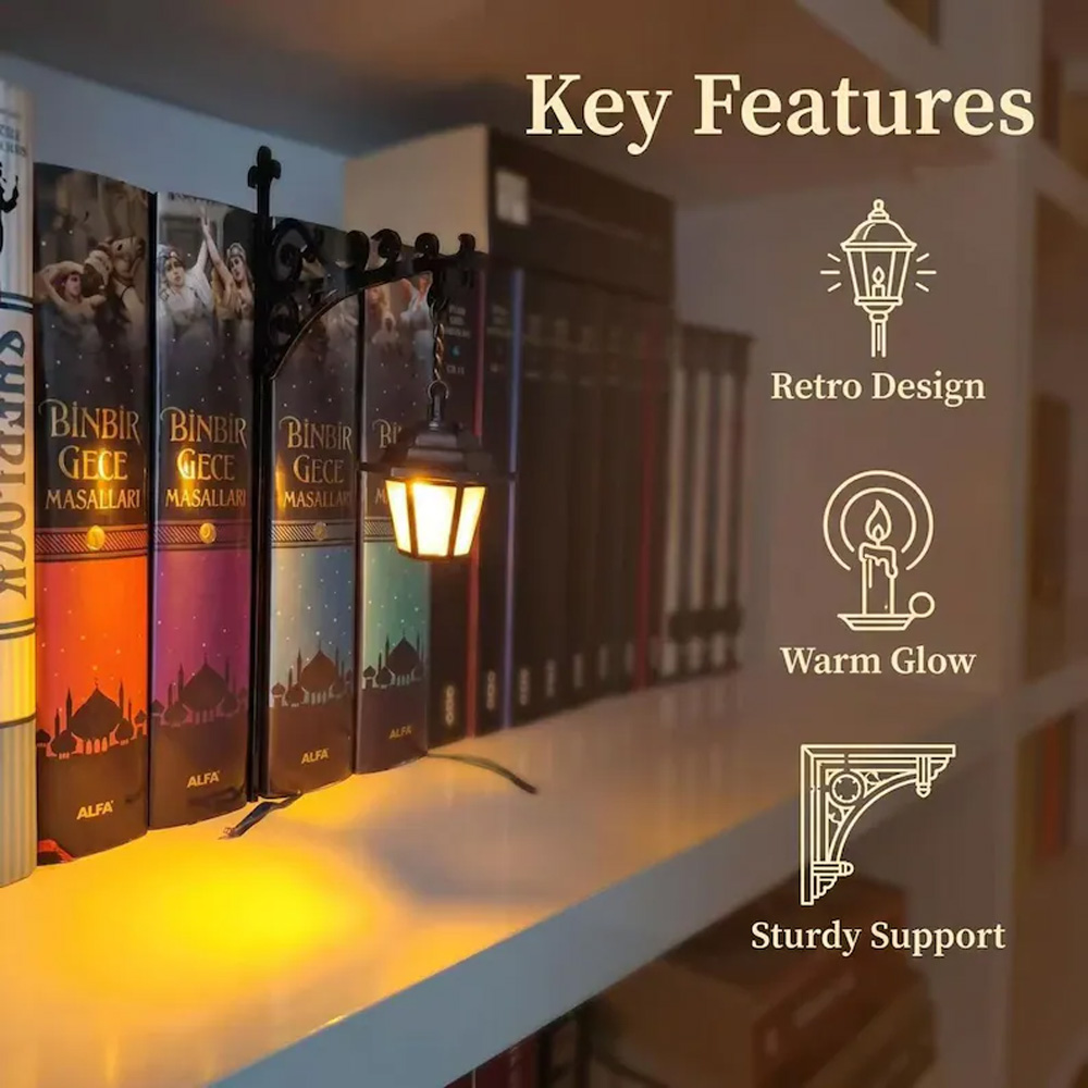 ライブラリーランタン装飾本棚照明レトロライブラリーランタン本 - Led Lighting Decor のレビューと価格