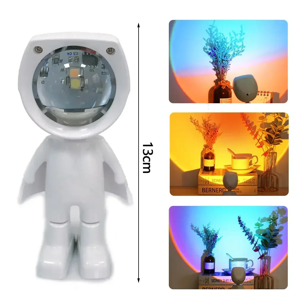 宇宙飛行士ロボットレインボープロジェクションサンランプ、テー - Sunset Lamp Projection のレビューと価格
