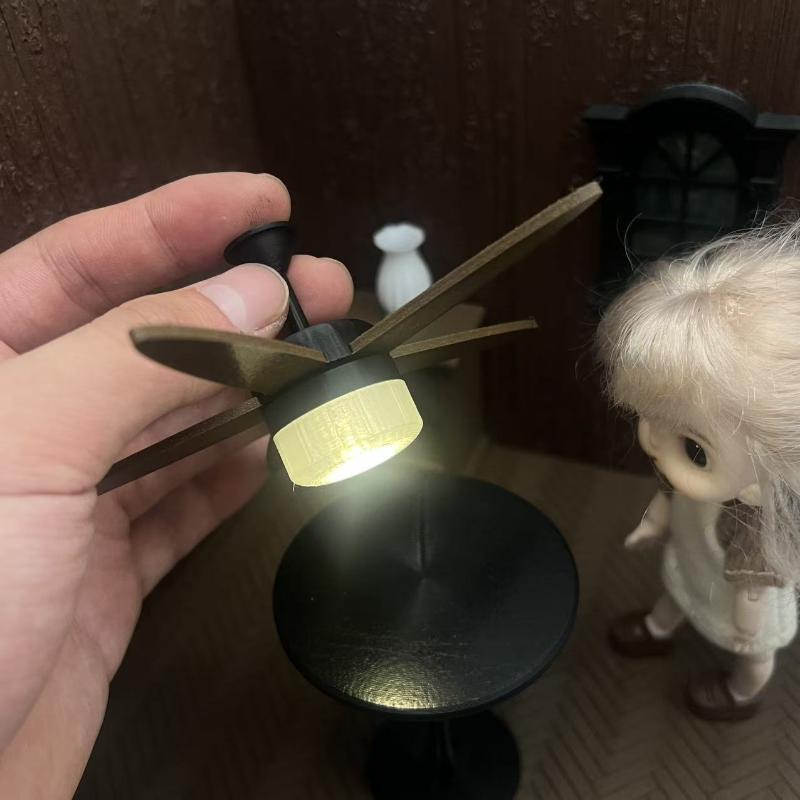 // ミニチュアヴィンテージ天井ファン LED ライトオーナ - Lighting Decor House のレビューと価格