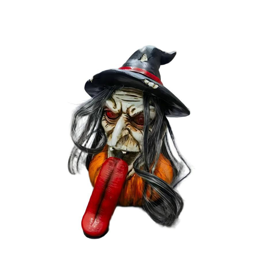 ハロウィンの新しい長舌魔女カボチャの樹脂製オーナメント、恐ろ - Lighting Decor House のレビューと価格