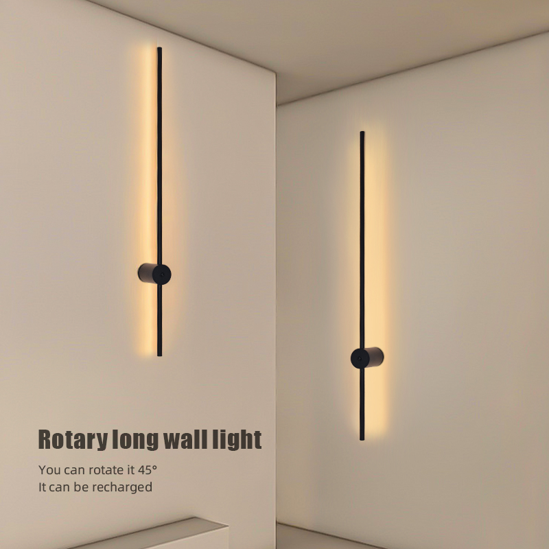 モダンな充電式LEDウォールスコンスランプ、ブラックアルミニ - Lighting Decor For Bedroom のレビューと価格