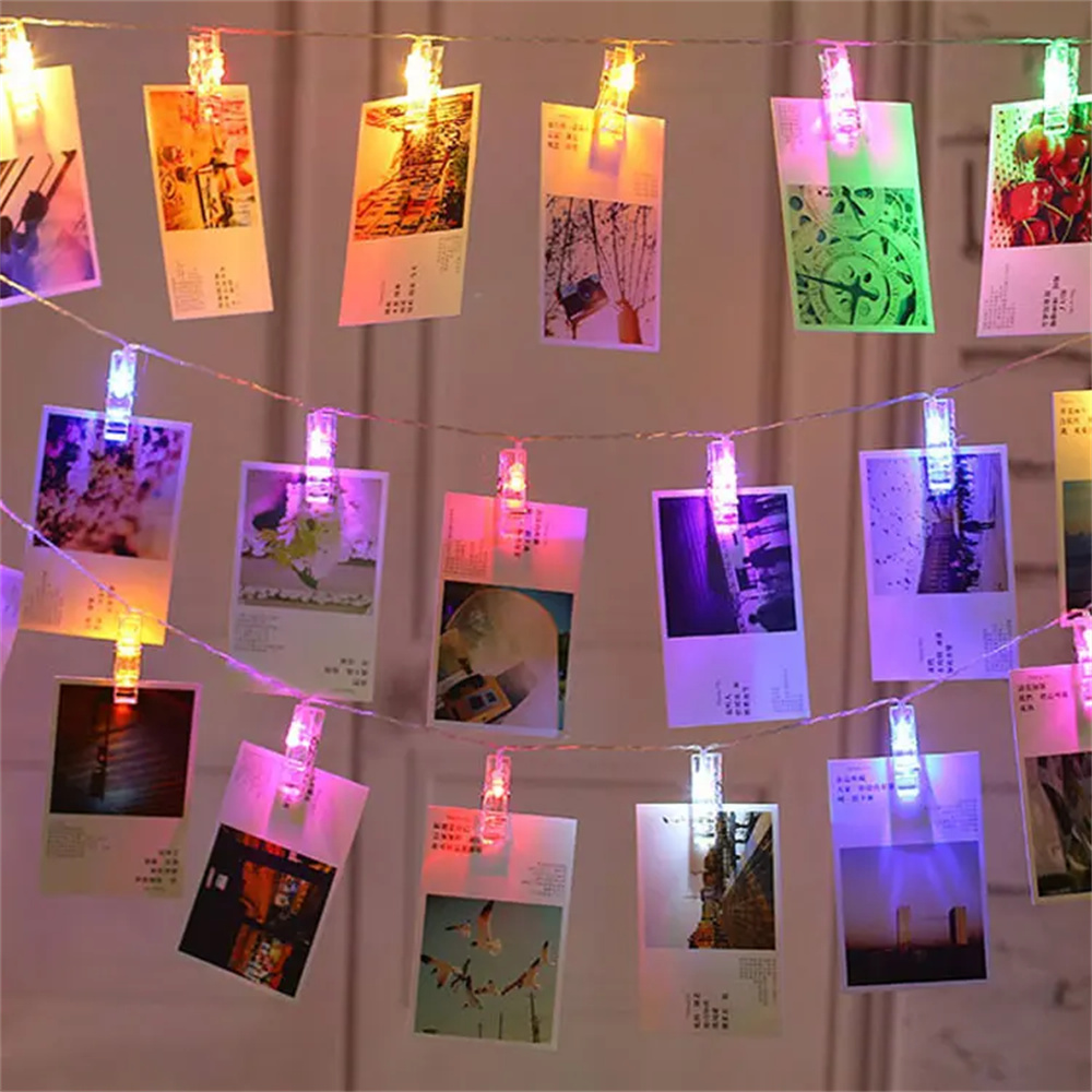 3M LED ストリングフェアリーライト フォトクリップ ガ - Lighting Room Decor Photo のレビューと価格