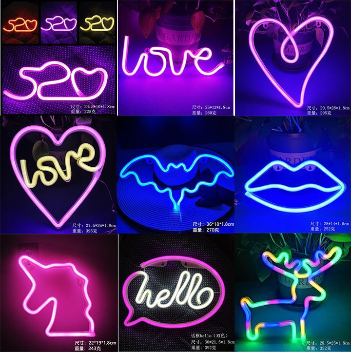 カスタムLEDネオンサイン USB/電池式 バー、寝室、ゲー - Pendant Lighting Christmas Decor のレビューと価格